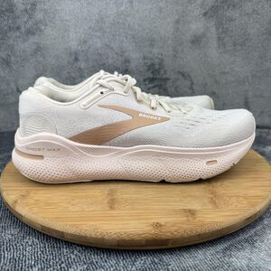 Brooks Ghost Max Shoes Womens Size 10 White Pink Neutral Running 1203951B135